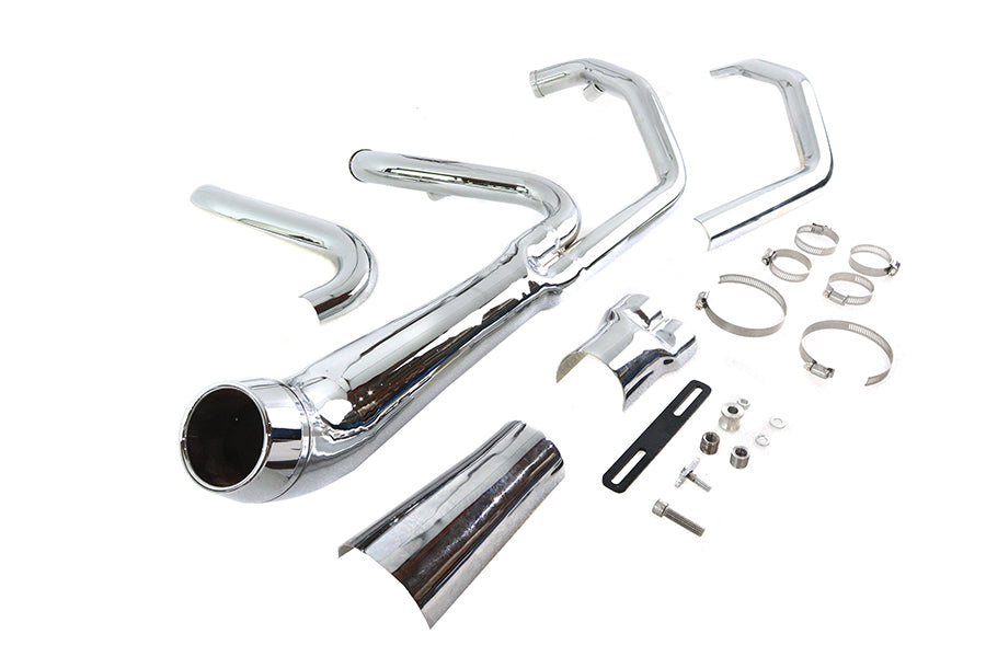 HARLEY Cyclone 1-3/4 Zoll 2-in-1 Auspuffkrümmer-Set Chrom Passend für 2007-UP FXST,