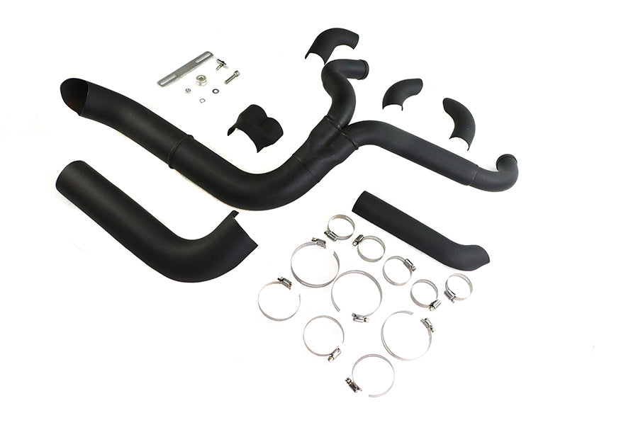 HARLEY Speedster 1-3/4 Zoll 2-in-1 Auspuffkrümmer-Set schwarz passend für 1985-2005 FXST,