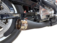 HARLEY XL Holeshot 2:1 Auspuffkrümmeranlage Schwarz Passend für 1985-2004 XL,