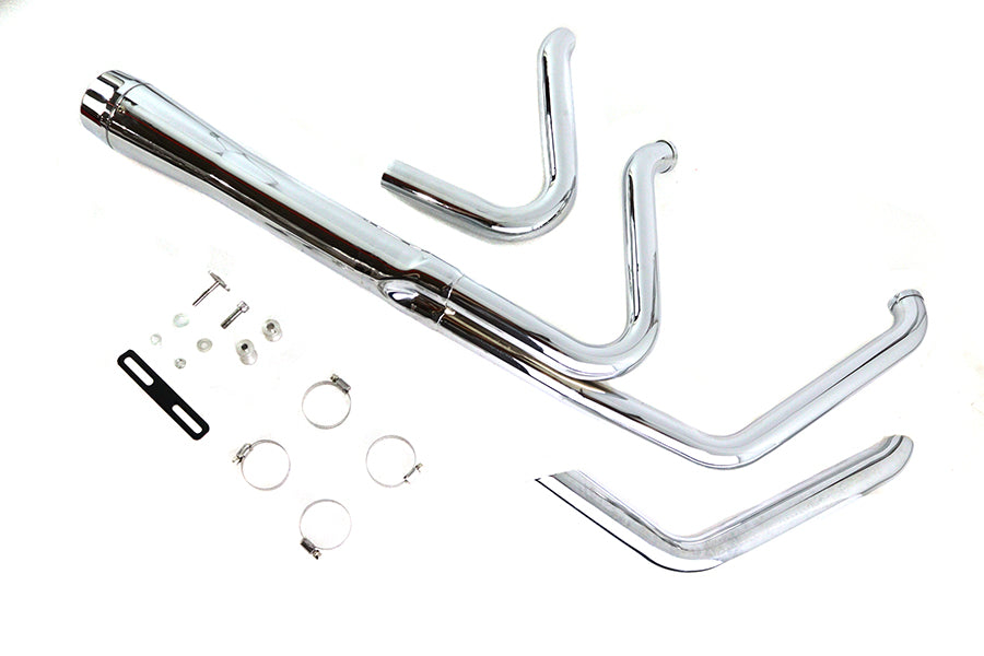 HARLEY Wyatt Gatling Holeshot Exhaust Set Chrome fits 1985-2005 FXST,