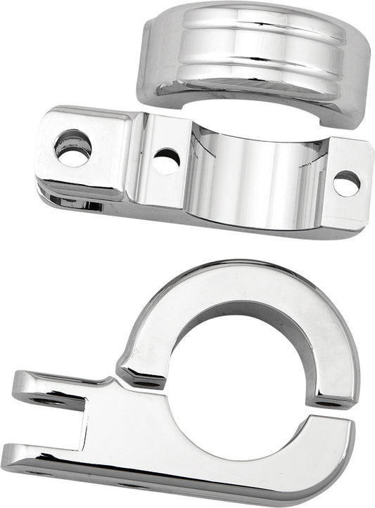 HARLEY HARDDRIVE FOOTPEG MOUNT CLAMPS 1.5" BAR CHROME  P77-6005