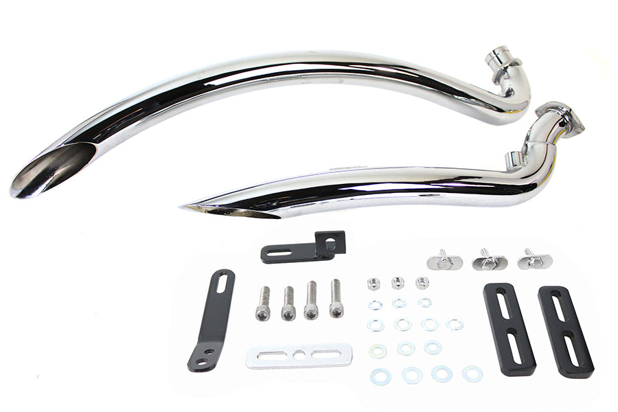 Harley gebogenes Krümmer-Set Chrom passend für 2007-UP XL,
