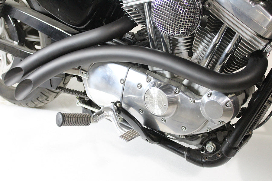 HARLEY Gebogener Radius-Auspuffkrümmer-Satz schwarz passend für 2007-UP XL,