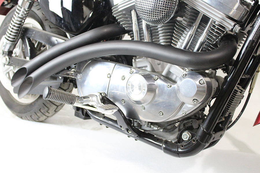 HARLEY Gebogener Radius-Auspuffkrümmer-Satz schwarz passend für 2007-UP XL,