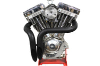 HARLEY LAF Straight Down Drag Pipe Set Schwarz passend für 2000-2017 FXST, 2000-2017 FLST,
