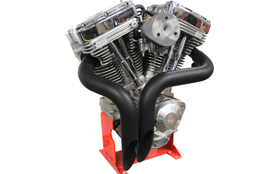 HARLEY LAF Straight Down Drag Pipe Set Schwarz passend für 2000-2017 FXST, 2000-2017 FLST,