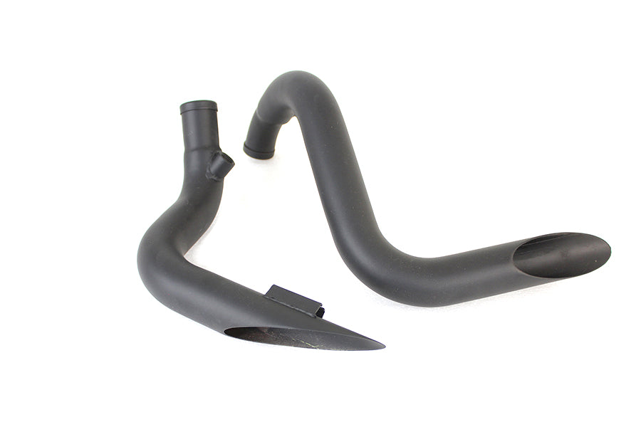 HARLEY LAF Straight Down Drag Pipe Set Schwarz passend für 2000-2017 FXST, 2000-2017 FLST,