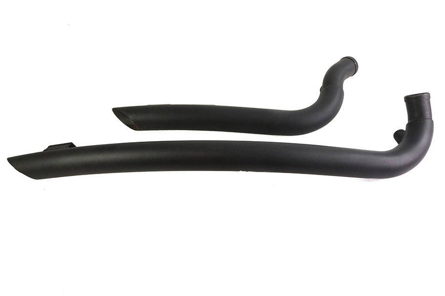 HARLEY Curved Radius 2 Zoll Drag Pipe Set Schwarz Passend für 1986-2017 FXST, 1986-2017 FLST,