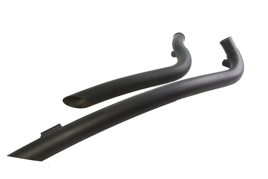 HARLEY Curved Radius 2 Zoll Drag Pipe Set Schwarz Passend für 1986-2017 FXST, 1986-2017 FLST,