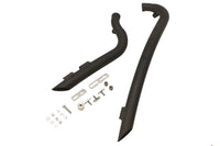 HARLEY Curved Radius 2 Zoll Drag Pipe Set Schwarz Passend für 1986-2017 FXST, 1986-2017 FLST,
