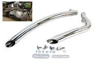 HARLEY gebogenes Radius 2 Zoll Drag Pipe Set Chrom Passend für 1986-2017 FXST, 1986-2017 FLST,