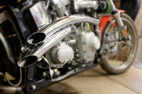 HARLEY gebogenes Radius 2 Zoll Drag Pipe Set Chrom Passend für 1986-2017 FXST, 1986-2017 FLST,