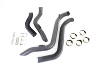 HARLEY Straight Down Drag Pipe Set Schwarz mit Hitzeschildern Passend für 1986-2017 FXST,