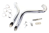 HARLEY Straight Down Drag Pipe Set Chrom mit Hitzeschildern Passend für 1986-2017 FXST,