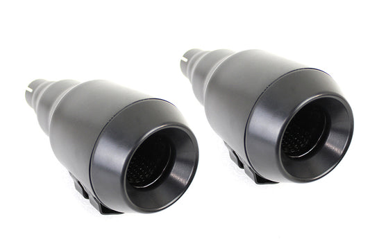 HARLEY Grenade Muffler Set Black Fits 0-  Custom, application