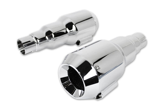 HARLEY Grenade Muffler Set Chrome Fits 0-  Custom, application