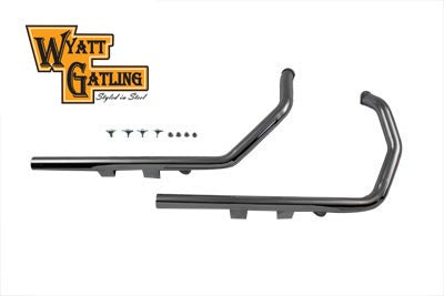 HARLEY Wyatt Gatling Exhaust Drag Pipe Set Straight Cut Ends fits 2004-2006 XL,