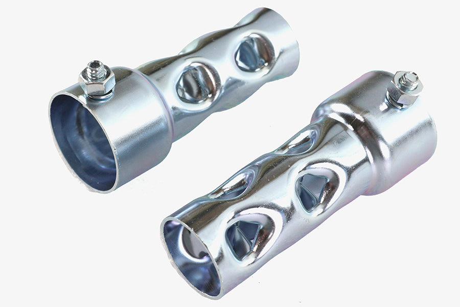 HARLEY Stahl 1-3/4 Zoll Rohrdämpfer-Set Passend für 0- Custom, Anwendung für 1-3/4 Zoll Rohre"