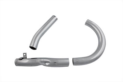 HARLEY UL 3-teiliges Auspuffanlagen-Set Chrom passend für 1937-1940 UL,