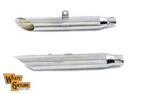 HARLEY Wyatt Gatling Chrom Slash Slip-On Schalldämpfer-Set passend für 1980-2003 XL,