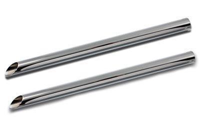 HARLEY Chrome 30 inch Straight Exhaust Pipe Extension Fits 0-  Custom, application for 1-3/4 pipes"