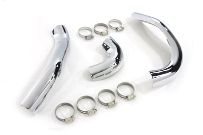 HARLEY Hitzeschild-Set für Doppelauspuffrohre, passend für 1980-1983 FLT,