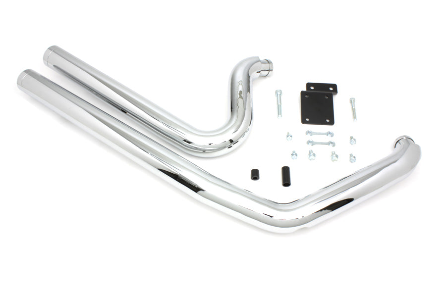 HARLEY Wyatt Gatling Maxx Shot Exhaust Drag Pipe Set Passend für 1984-2006 FXST, 1986-2006 FLST, Mit oder