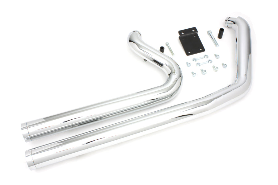 HARLEY Wyatt Gatling Maxx Shot Exhaust Drag Pipe Set Passend für 1984-2006 FXST, 1986-2006 FLST, Mit oder