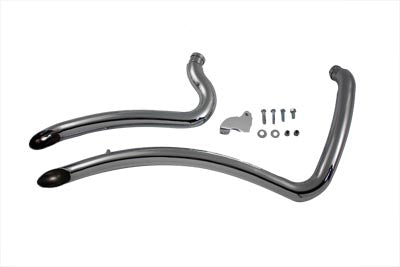 HARLEY Auspuff Drag Pipe Set Curve passend für FXST von 1986–2006,