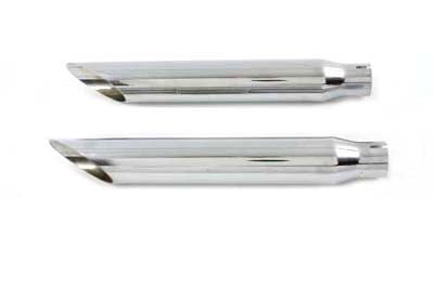 HARLEY 16-1/2 Zoll Baloney Slice Slip-On Schalldämpfer Chrom Passend für 0- Custom, Anwendung für 2-1/2 Auspuff