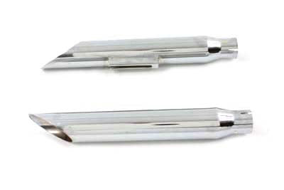 HARLEY 16-1/2 Zoll Baloney Slice Slip-On Schalldämpfer Chrom Passend für 0- Custom, Anwendung für 2-1/2 Auspuff