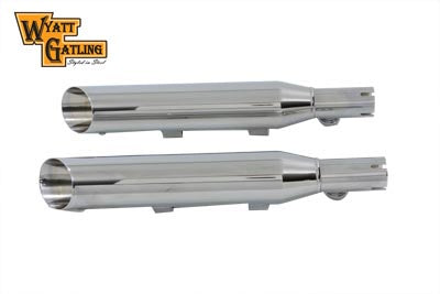 HARLEY Wyatt Gatling Side Slash Slip-On Muffler Set Chrome fits 2004-2013 XL,