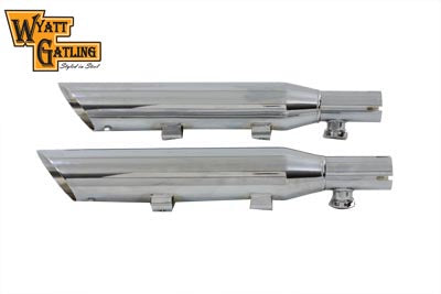 HARLEY Wyatt Gatling Down Slash Slip-On Muffler Set Chrome fits 2007-2013 XL,