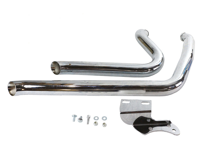 HARLEY Auspuff Drag Pipe Set Side Sweep passend für 1995-2005 FXD, 1995-2005 FXDWG,