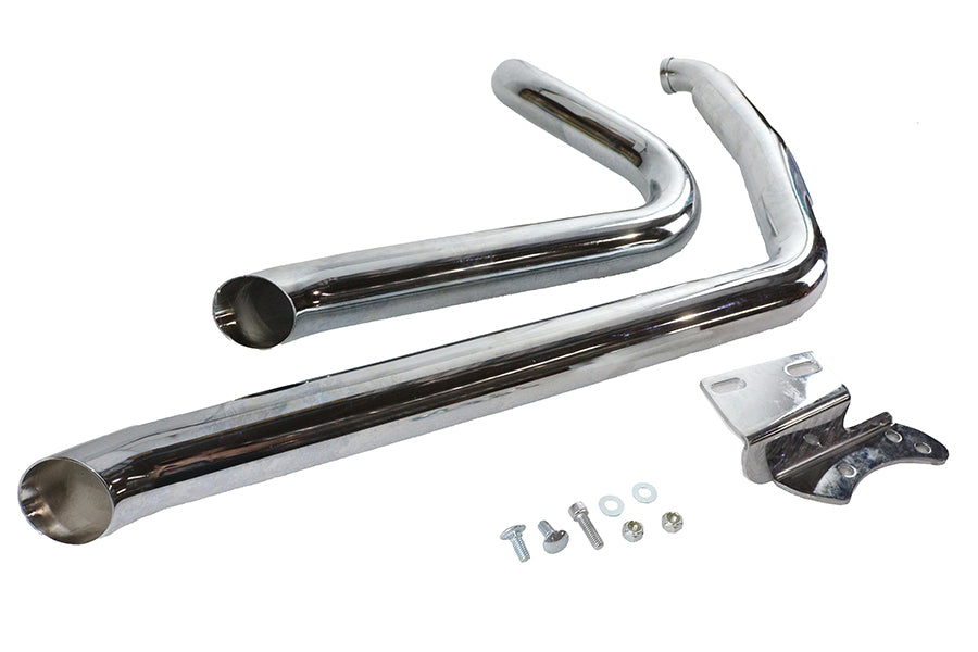 HARLEY Auspuff Drag Pipe Set Side Sweep passend für 1995-2005 FXD, 1995-2005 FXDWG,
