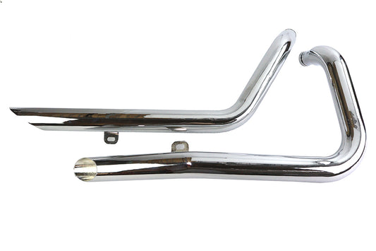 HARLEY Auspuff Drag Pipe Set Side Slash Style passend für XL Modelle von 1986-2003,