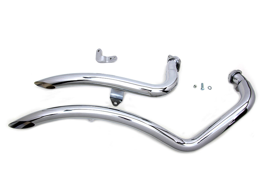 HARLEY Auspuffanlage Drag Pipe Set gebogen passend für 2004-2013 XL,
