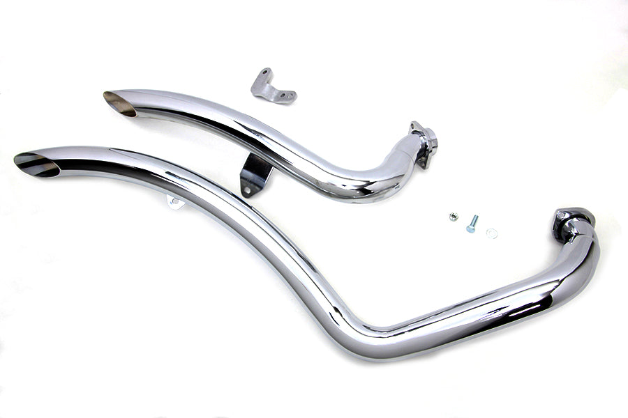 HARLEY Auspuffanlage Drag Pipe Set gebogen passend für 2004-2013 XL,