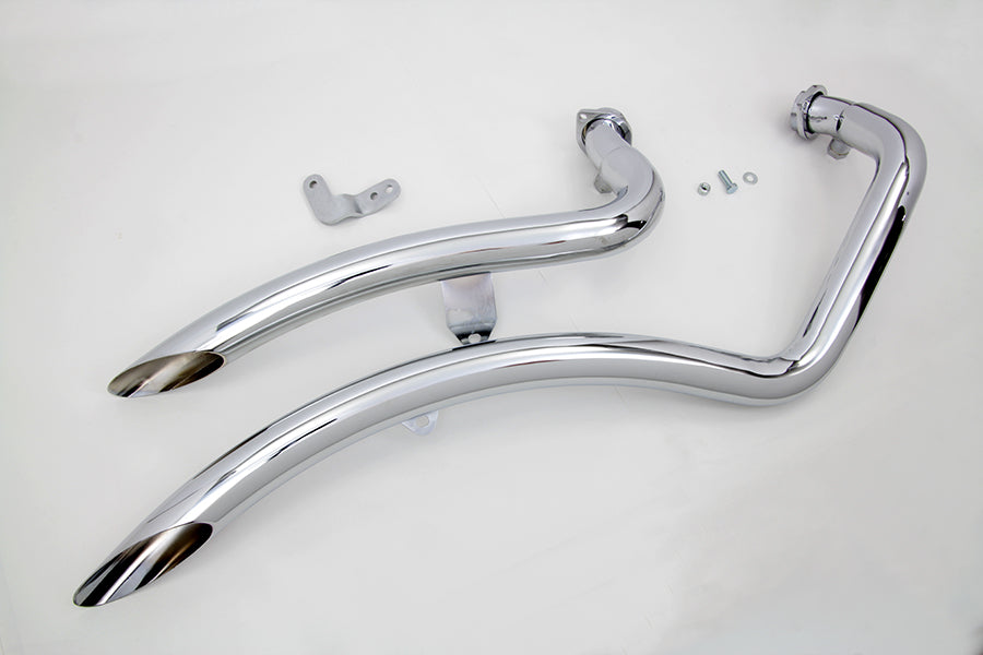 HARLEY Auspuffanlage Drag Pipe Set gebogen passend für 2004-2013 XL,