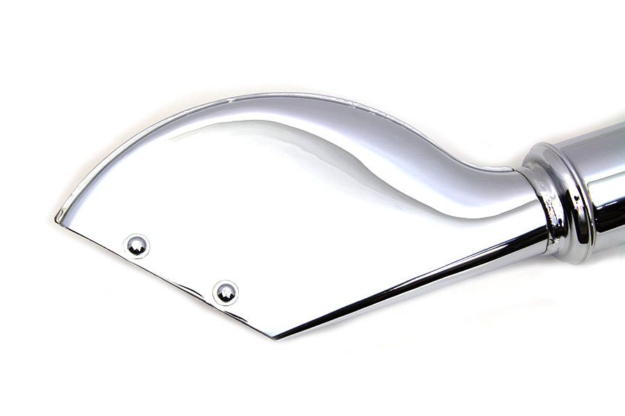 HARLEY 24 Zoll Flash Gordon Fishtail Auspuff passt 0- Custom, Anwendung für 1-3/4 Zoll Auspuffrohre
