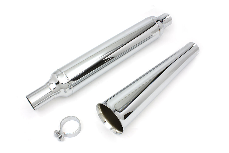 HARLEY Chrom-Schalldämpfer mit Megaphon-Endstück passend für FL Modelle von 1958-1984,