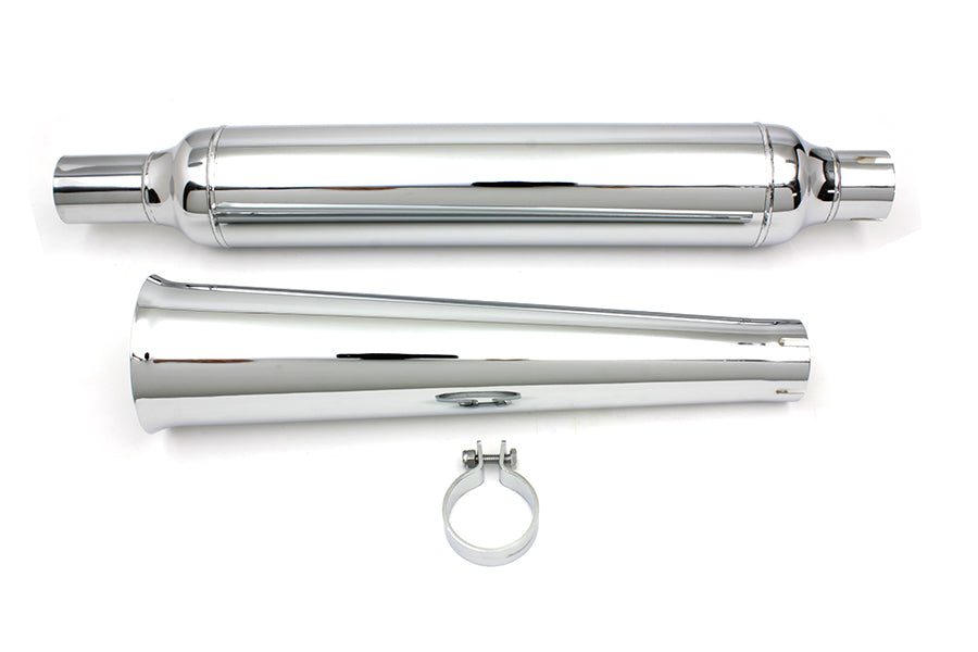 HARLEY Chrom-Schalldämpfer mit Megaphon-Endstück passend für FL Modelle von 1958-1984,