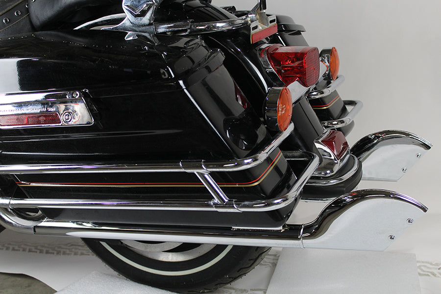 HARLEY Batique Style Auspuffrohr-Set Chrom passend für 1995-2016 FLT,