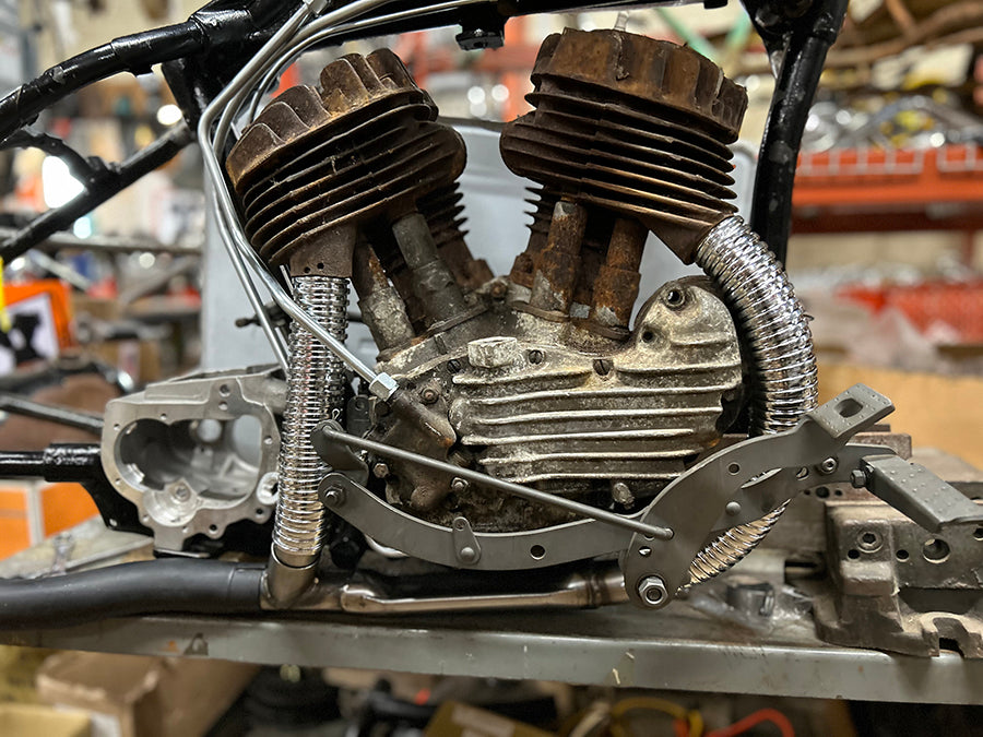 HARLEY Flexibler Auspuffschutz Passend für 1936-1952 WL, 1933-1973 G,