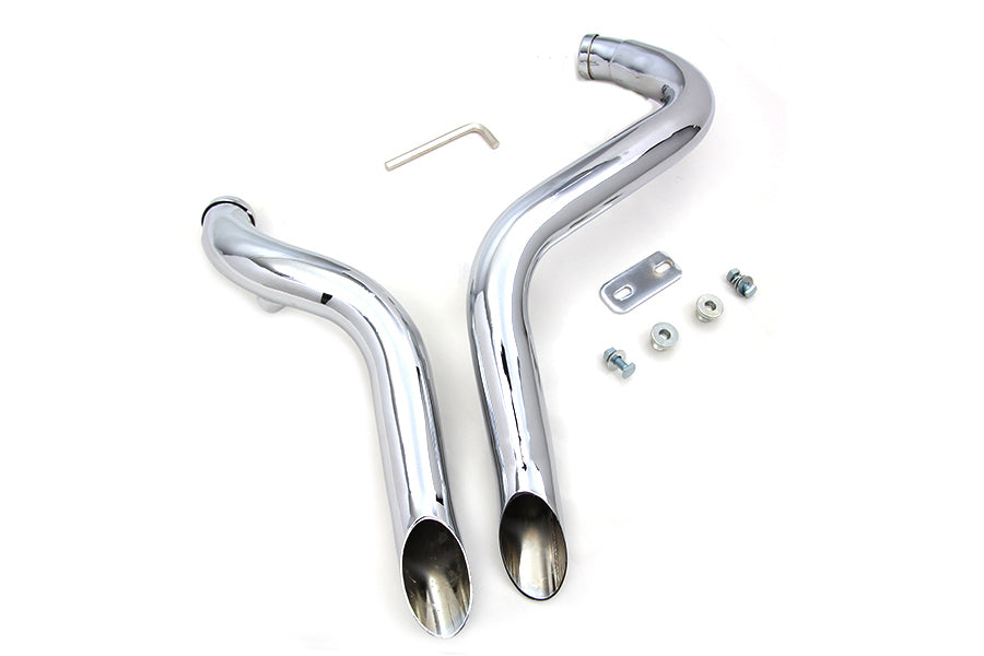 HARLEY Wyatt Gatling Down Draft Exhaust Header Set fits 1986-2017 FXST,  1986-2017 FLST,  1991-2017 FXD,  1986-2013 XL,