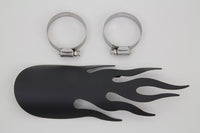 HARLEY Black Flame Hitzeschutzblech, passend für 0- Custom, Anwendung für 2-1/4" Rohre