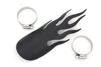 HARLEY Black Flame Hitzeschutzblech, passend für 0- Custom, Anwendung für 2-1/4" Rohre