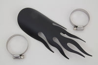 HARLEY Black Flame Hitzeschutzblech, passend für 0- Custom, Anwendung für 2-1/4" Rohre