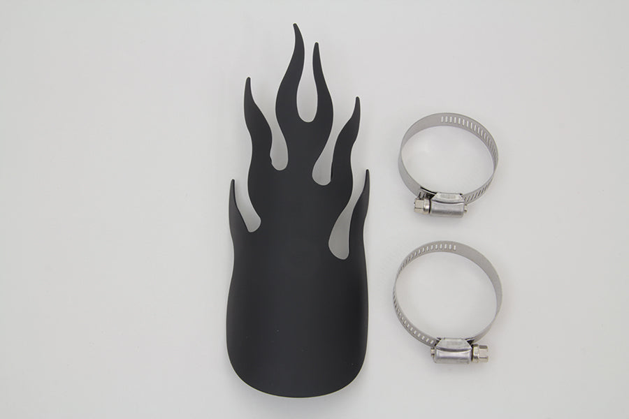 HARLEY Black Flame Hitzeschutzblech, passend für 0- Custom, Anwendung für 2-1/4" Rohre