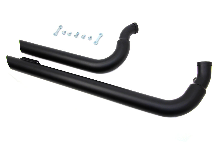 HARLEY Wyatt Gatling Exhaust Drag Pipe Set Slash Cut Black fits 1986-2013 XL,